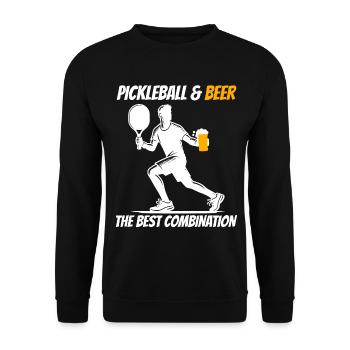 Pickleball & Beer The Best Combination - Unisex Sweatshirt - black - Front - Alina (178cm) & Michal (187cm)