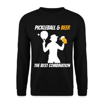 Pickleball & Beer The Best Combination - Unisex Sweatshirt - black - Front - Alina (178cm) & Michal (187cm)