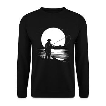 Graphiques de pêche - Sweat-shirt Unisexe - noir - Devant - Alina (178cm) & Michal (187cm)