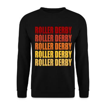 Roller Derby Retro Vintage Graphic - Unisex Sweatshirt - black - Front - Alina (178cm) & Michal (187cm)