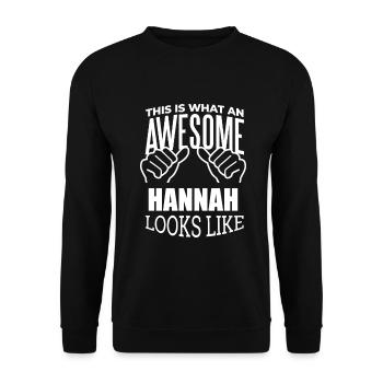 Hannah - Unisex Pullover - Schwarz - Vorne - Alina (178cm) & Michal (187cm)