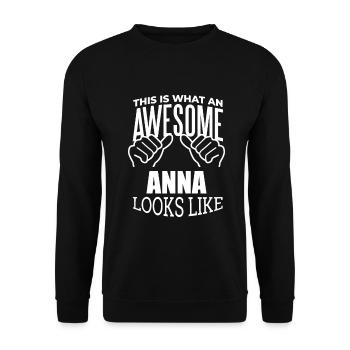 Anna - Sweat-shirt Unisexe - noir - Devant - Alina (178cm) & Michal (187cm)