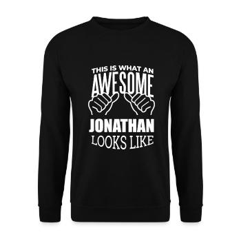 Jonathan - Unisex Sweatshirt - black - Front - Alina (178cm) & Michal (187cm)