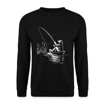 Pêche - Sweat-shirt Unisexe - noir - Devant - Alina (178cm) & Michal (187cm)