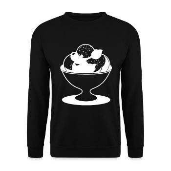 Ice cream sundae Drawing - Unisex Sweatshirt - black - Front - Alina (178cm) & Michal (187cm)
