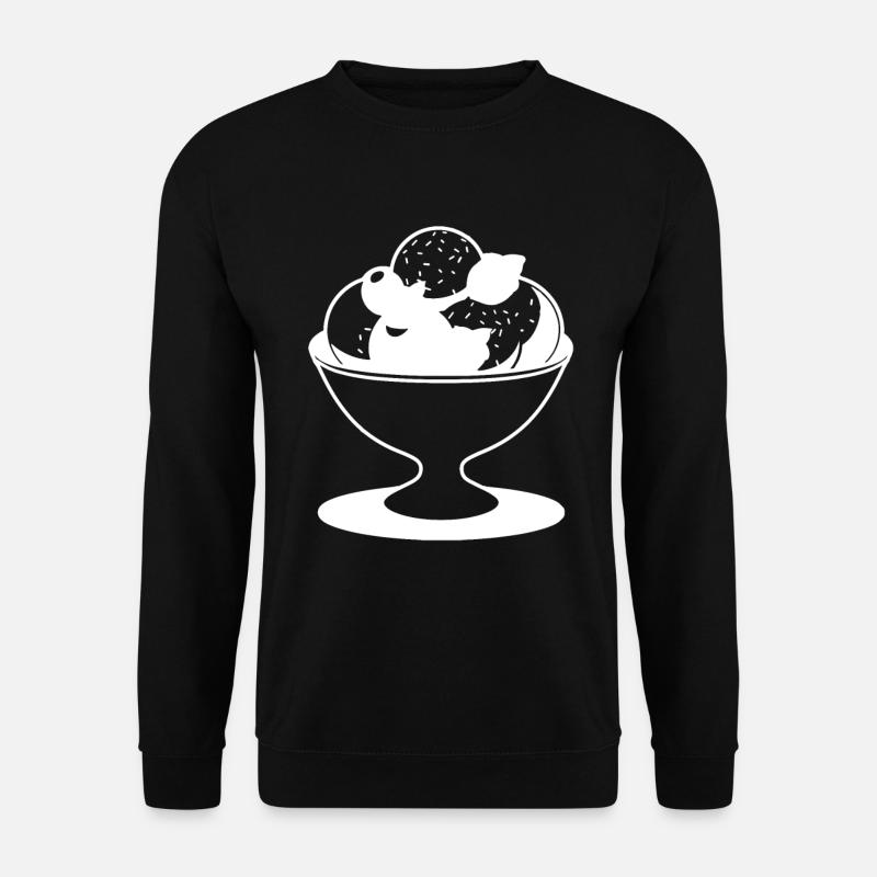Eisbecher Zeichnung - Unisex Pullover - Schwarz