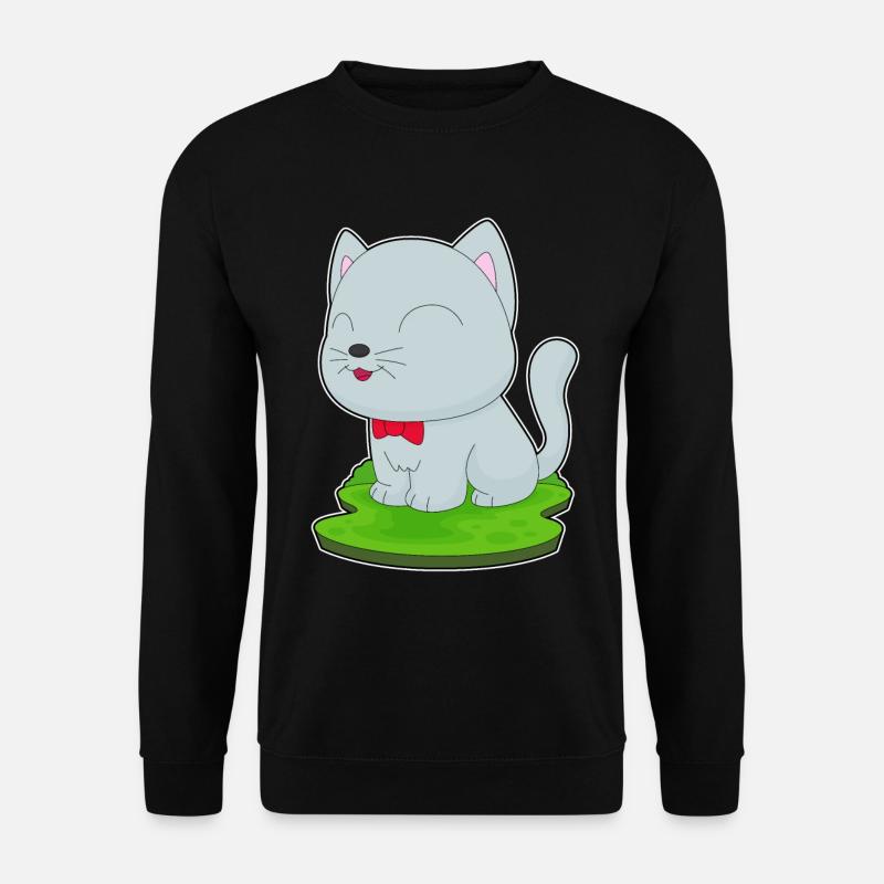 Katze Fliege - Unisex Pullover - Schwarz