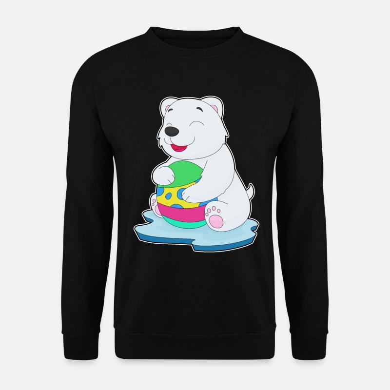 Eisbär Ostern Osterei - Unisex Pullover - Schwarz