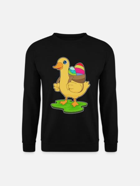 Duck Easter Easter Eggs - Unisex Sweatshirt - black
