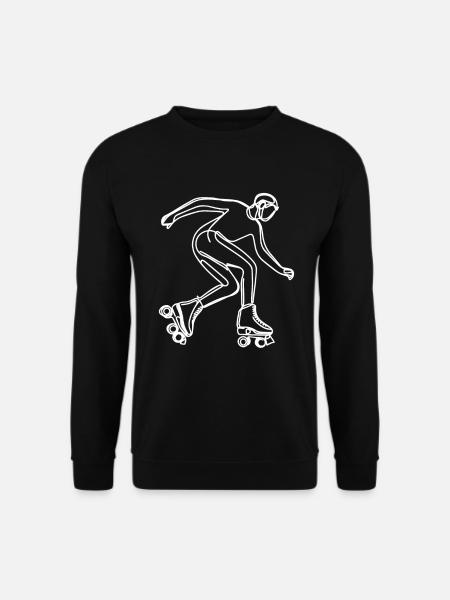 Roller Skater Drawing - Unisex Sweatshirt - black