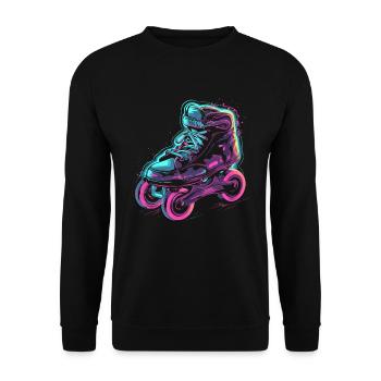 Roller Skates Steampunk - Unisex Sweatshirt - black - Front - Alina (178cm) & Michal (187cm)