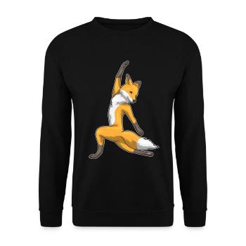 Fuchs Yoga Fitness Gymnastik - Unisex Pullover - Schwarz - Vorne - Alina (178cm) & Michal (187cm)