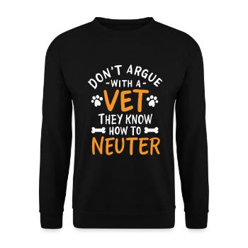 Tierarzt - Unisex Pullover - Schwarz - Vorne - Alina (178cm) & Michal (187cm)