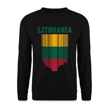 Lithuanian flag, Lithuanian pride - Unisex Sweatshirt - black - Front - Alina (178cm) & Michal (187cm)