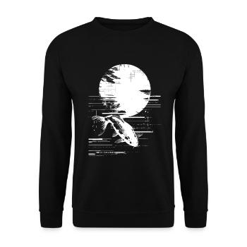 Dessin de pêche - Sweat-shirt Unisexe - noir - Devant - Alina (178cm) & Michal (187cm)