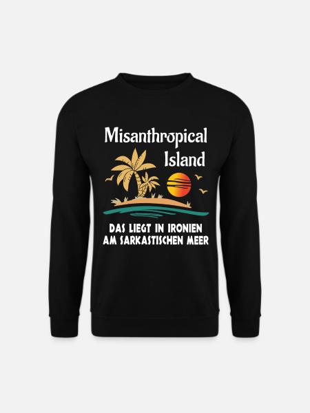Misanthropical Island Sommer Urlaub Mallorca Fun - Unisex Pullover - Schwarz