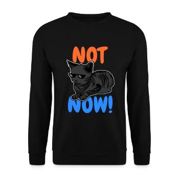 Drôle de chat - Sweat-shirt Unisexe - noir - Devant - Alina (178cm) & Michal (187cm)
