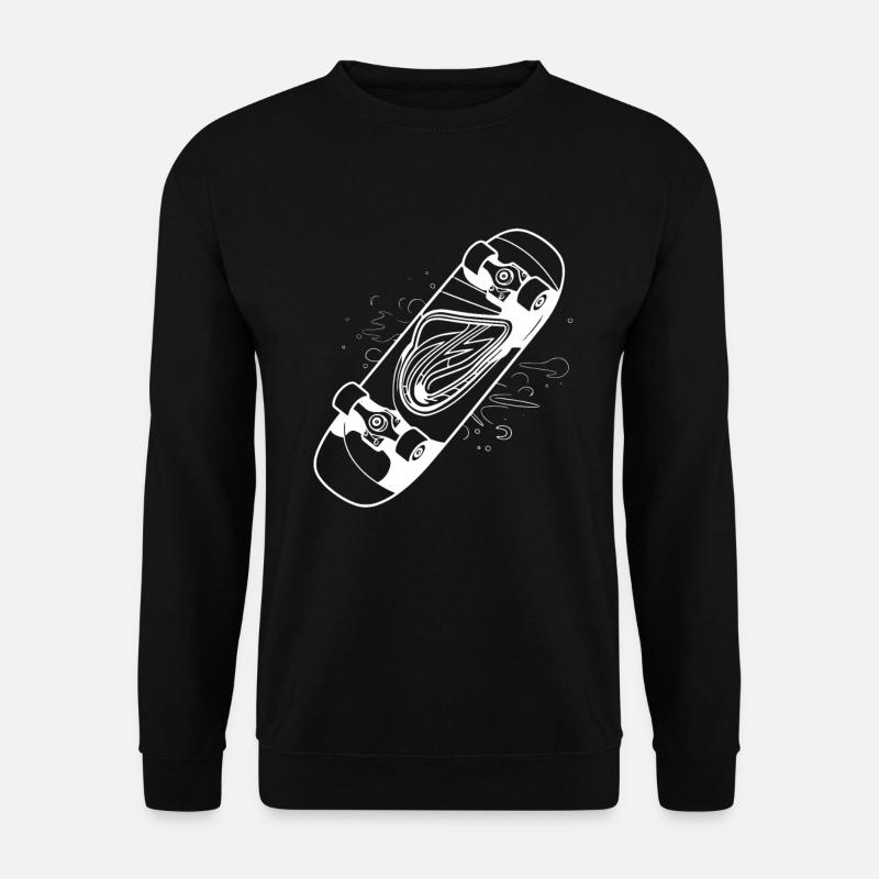 Skateboard Zeichnung - Unisex Pullover - Schwarz