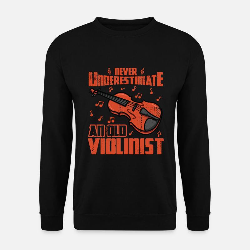 Never Underestimate An Old Violinist - Unisex Sweatshirt - black