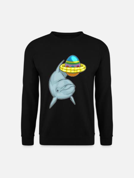 Dolphin Easter Swimming - Unisex Sweatshirt - black