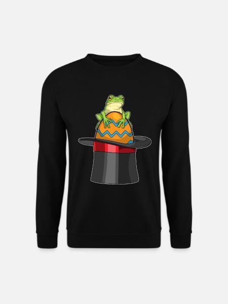 Frosch Ostern Zauberer - Unisex Pullover - Schwarz