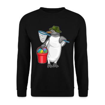 Pêche de Pâques au manchot - Sweat-shirt Unisexe - noir - Devant - Alina (178cm) & Michal (187cm)