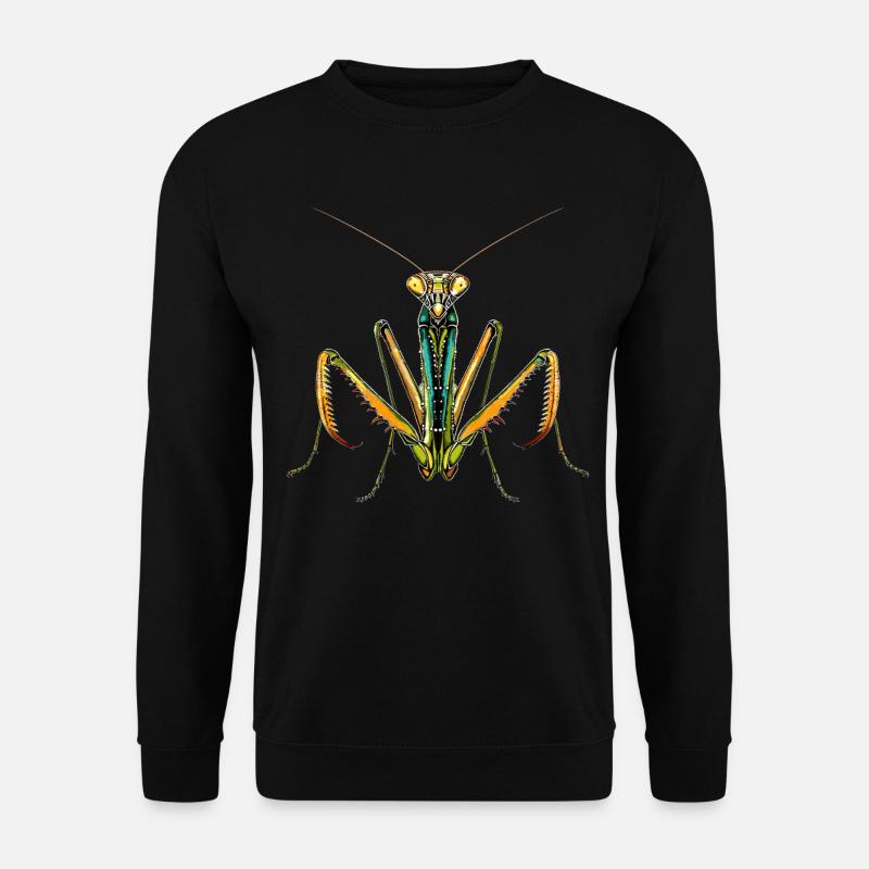 Gottesanbeterin Praying Mantis Liebe Fangschrecken - Unisex Pullover - Schwarz