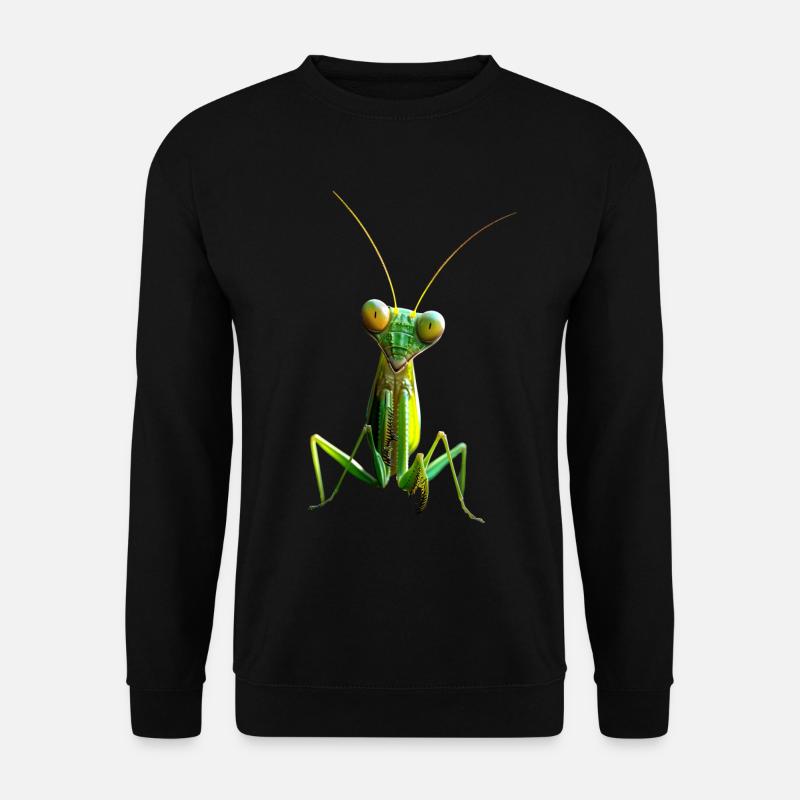 Gottesanbeterin Praying Mantis Liebe Fangschrecken - Unisex Pullover - Schwarz