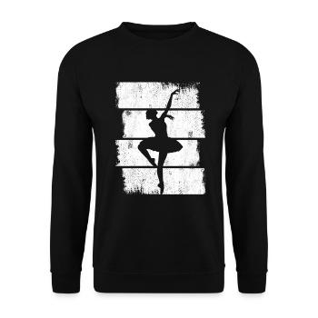Dessin de danseuse de ballet - Sweat-shirt Unisexe - noir - Devant - Alina (178cm) & Michal (187cm)