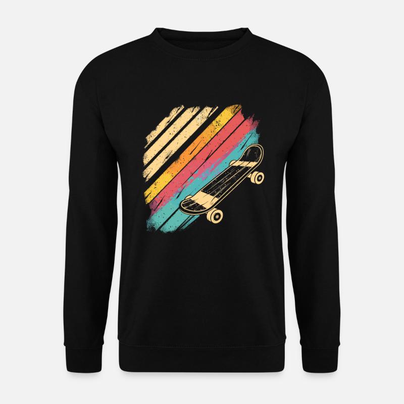 Skateboarding Skizze Retro - Unisex Pullover - Schwarz