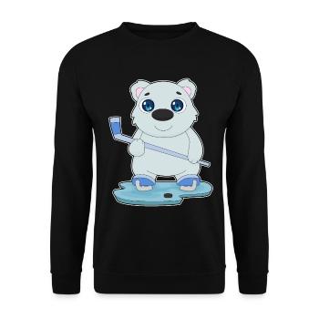 Polar Bear Bâtons de hockey sur glace - Sweat-shirt Unisexe - noir - Devant - Alina (178cm) & Michal (187cm)