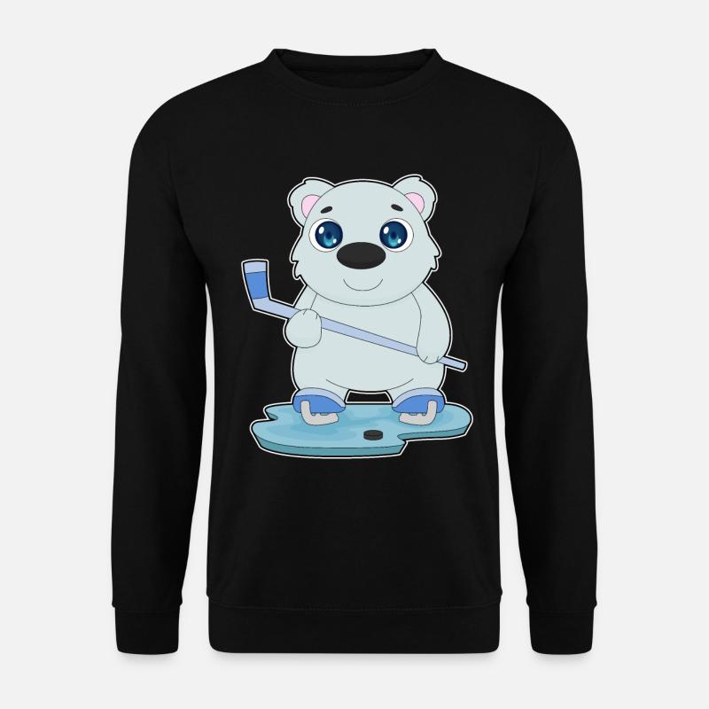 Eisbär Eishockey Eishockeyschläger - Unisex Pullover - Schwarz