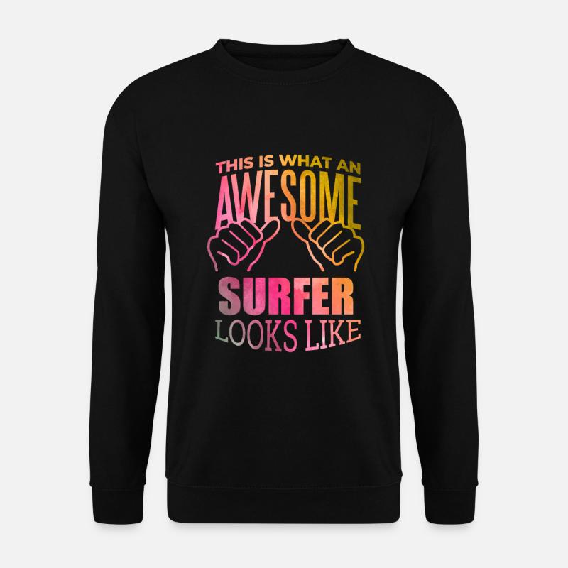 Surfen - Unisex Pullover - Schwarz