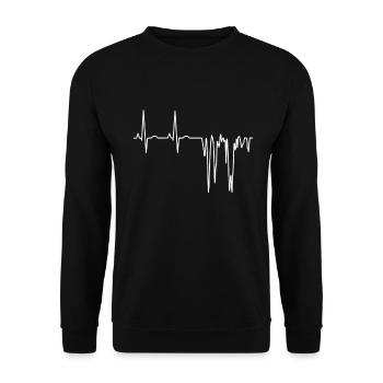 FTIR Fourier Infrared Spectroscopy Pulse - Unisex Sweatshirt - black - Front - Alina (178cm) & Michal (187cm)