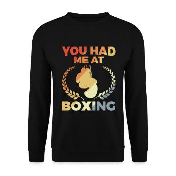 Vous m’avez eu à la boxe - Sweat-shirt Unisexe - noir - Devant - Alina (178cm) & Michal (187cm)