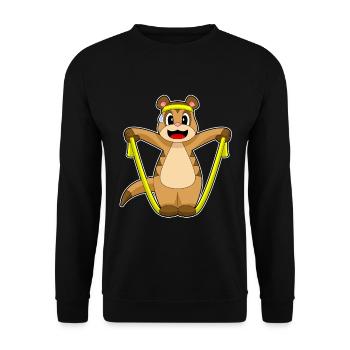 Forme physique pour sauter à la corde sur la corde suricate - Sweat-shirt Unisexe - noir - Devant - Alina (178cm) & Michal (187cm)