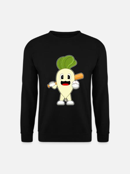 Radish Baseball Baseball Bat - Unisex Sweatshirt - black