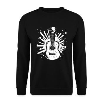 Ukulele Street Art - Unisex Sweatshirt - black - Front - Alina (178cm) & Michal (187cm)
