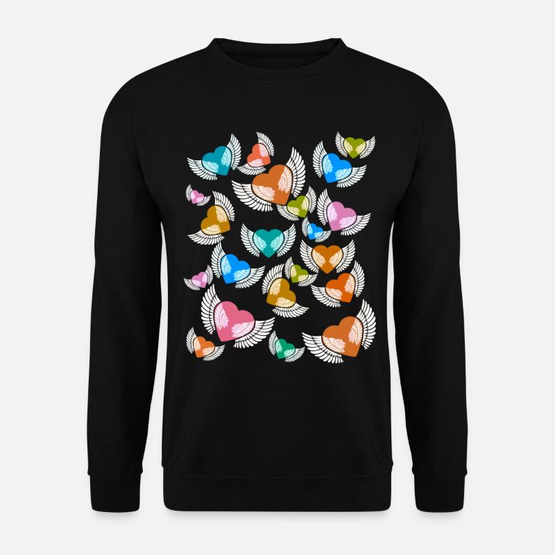 Heart Hearts Birthday Valentine's Day - Unisex Sweatshirt - black