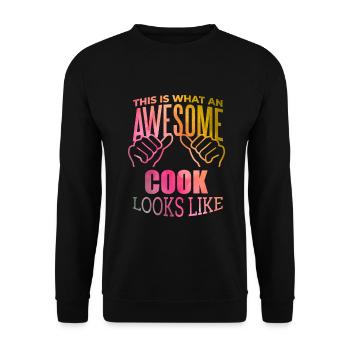 Kochen - Unisex Pullover - Schwarz - Vorne - Alina (178cm) & Michal (187cm)