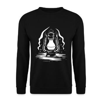 Lantern Sketch - Unisex Sweatshirt - black - Front - Alina (178cm) & Michal (187cm)