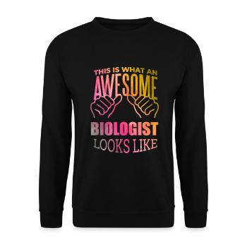 biologie - Sweat-shirt Unisexe - noir - Devant - Alina (178cm) & Michal (187cm)