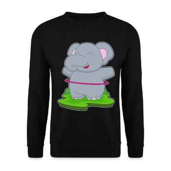 Elephant Fitness Hoop Workout Gymnastics - Unisex Sweatshirt - black - Front - Alina (178cm) & Michal (187cm)