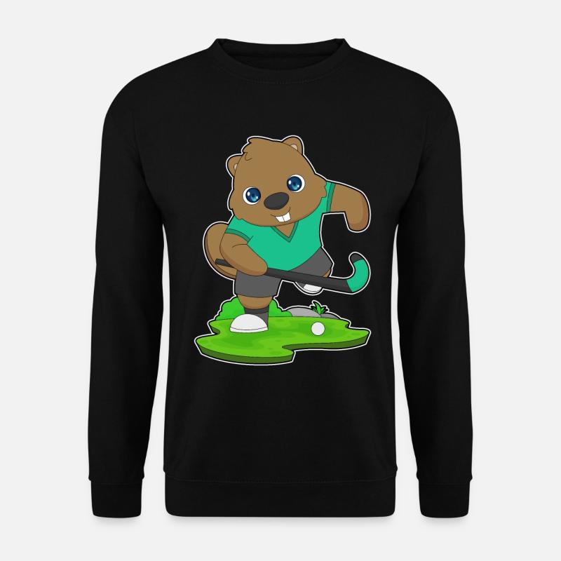 Biber Feldhockey Feldhockeyschläger - Unisex Pullover - Schwarz