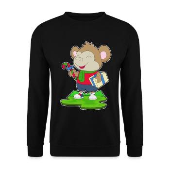 Forfait Noël Singe - Sweat-shirt Unisexe - noir - Devant - Alina (178cm) & Michal (187cm)