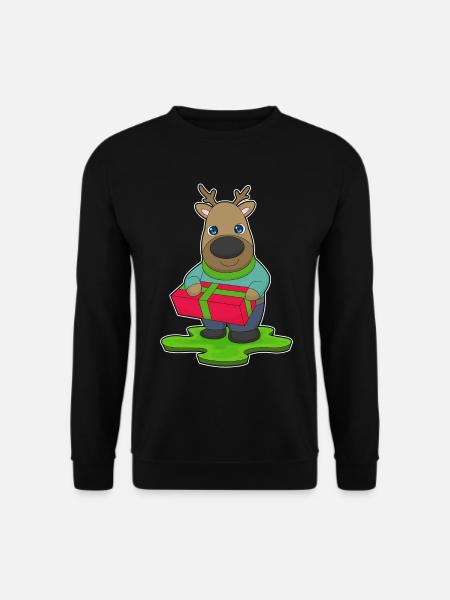 Reindeer Christmas Package - Unisex Sweatshirt - black