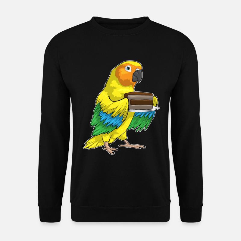 Gâteau d’anniversaire perroquet - Sweat-shirt Unisexe - noir