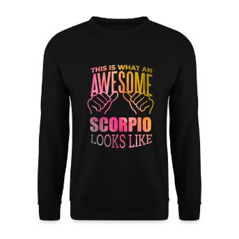 Skorpion - Unisex Pullover - Schwarz - Vorne - Alina (178cm) & Michal (187cm)