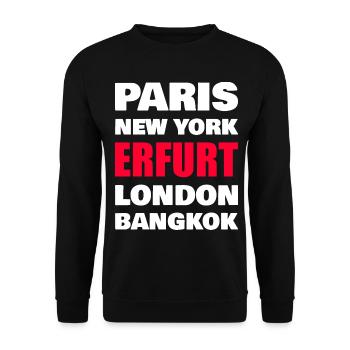 Erfurt City - Unisex Sweatshirt - black - Front - Alina (178cm) & Michal (187cm)