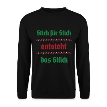 Point par point, le bonheur surgit - Sweat-shirt Unisexe - noir - Devant - Alina (178cm) & Michal (187cm)